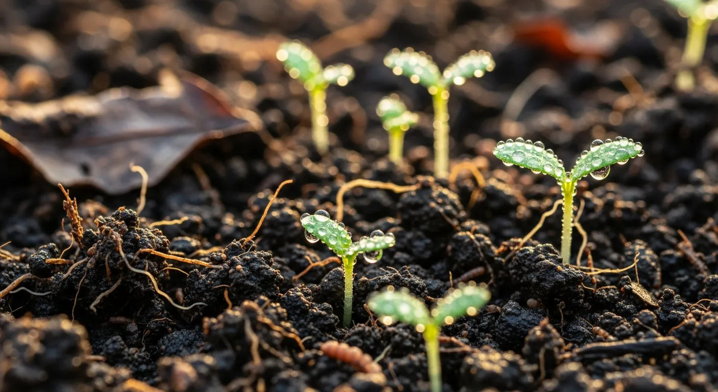 Healthy soil close up